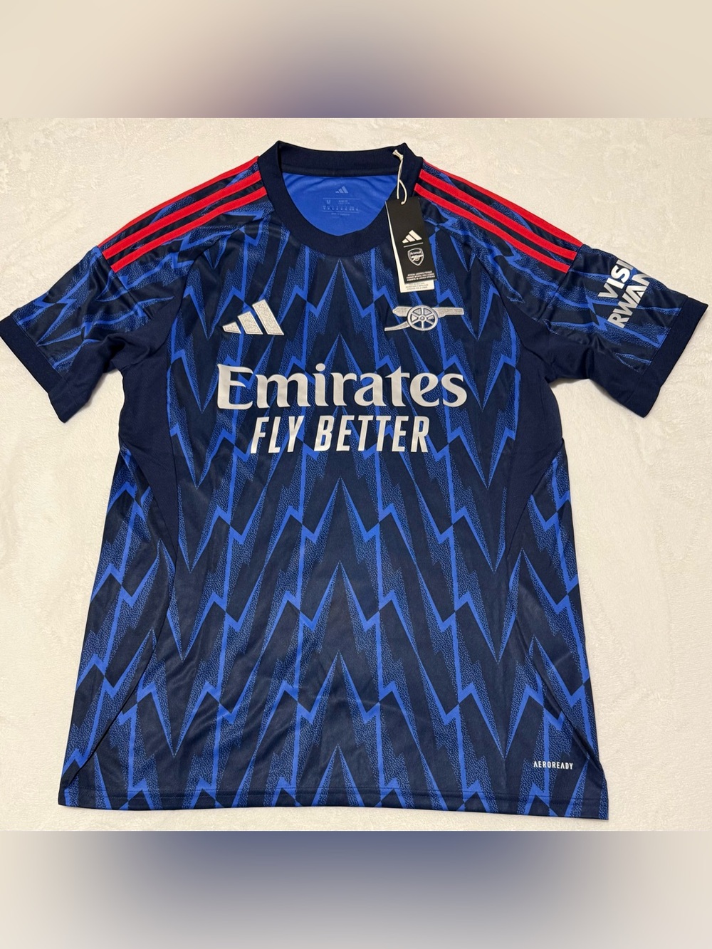 Bukayo Saka Arsenal adidas 2025/26 Away Replica Player Jersey - Blue size M